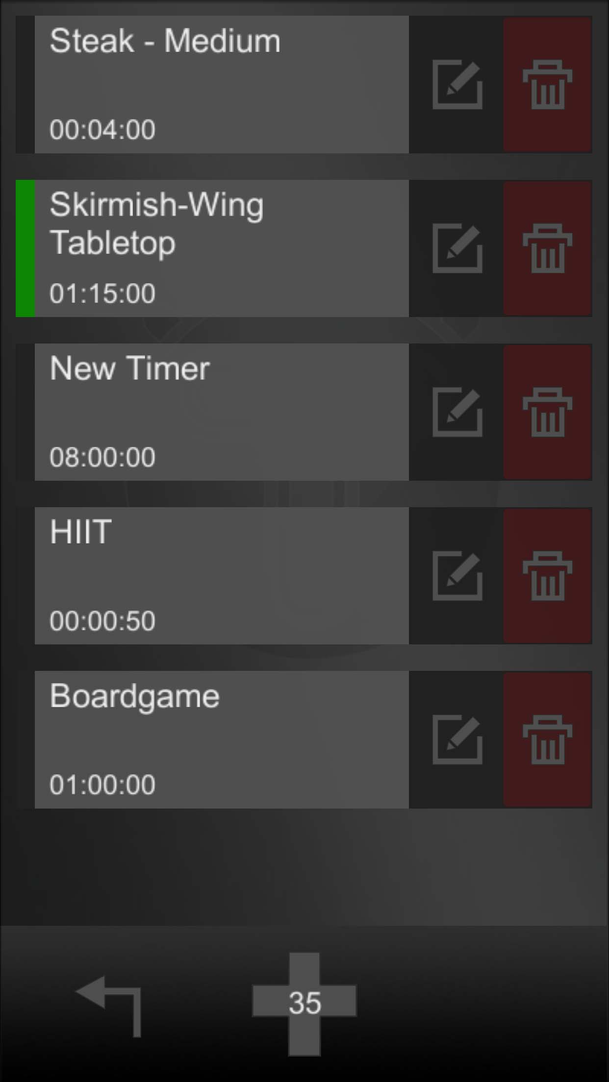 Timer List